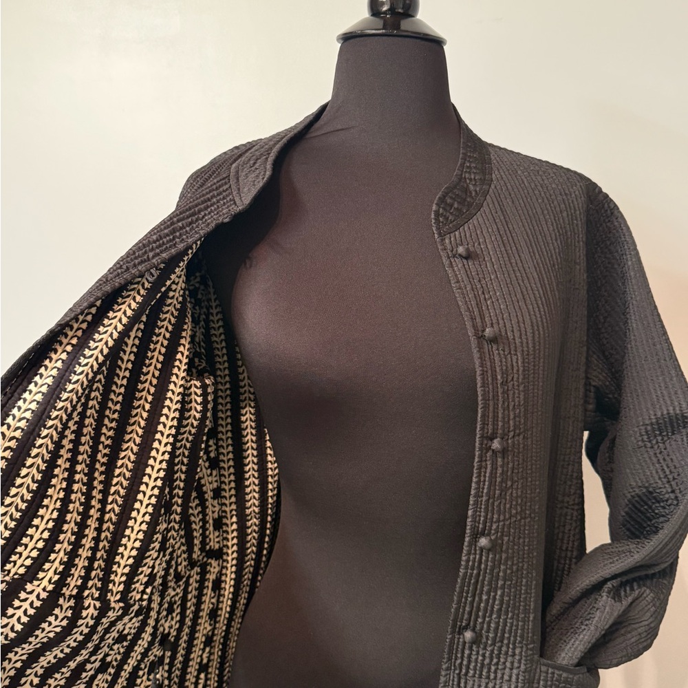 Crinkled mandarin jacket